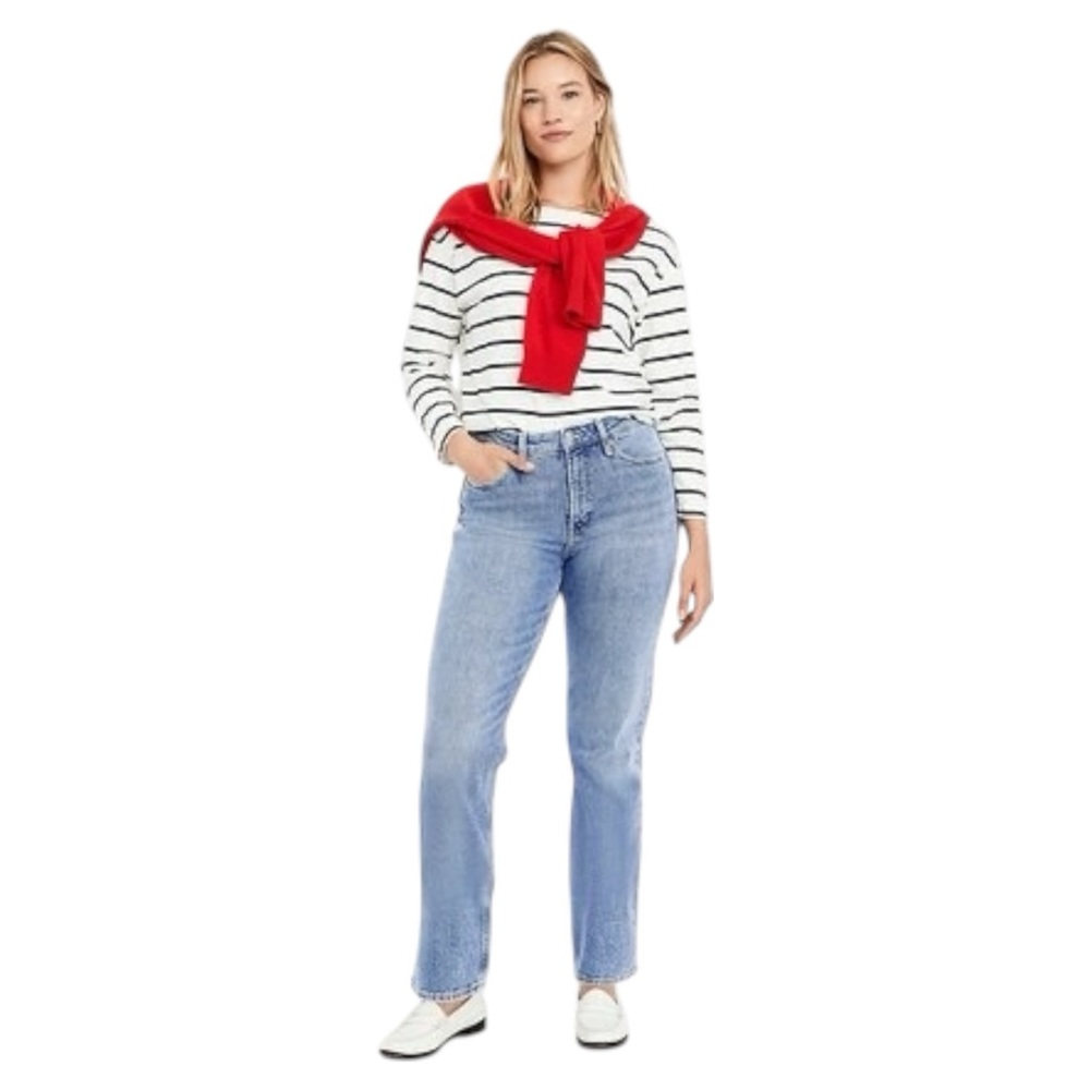 New Old Navy Extra High Rise Straight Secret Smooth Pockets Size 14 Petite